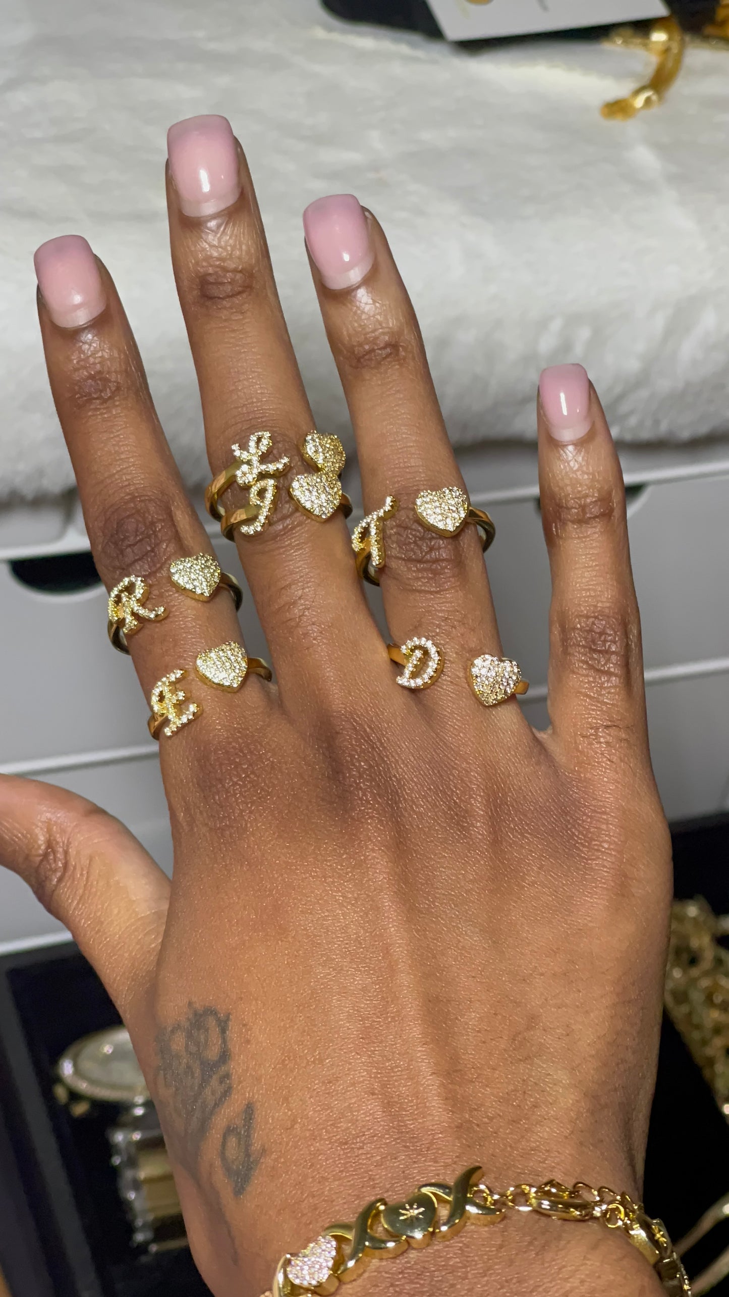 The Love Letter - Initial Heart Ring - Lovelace Cut