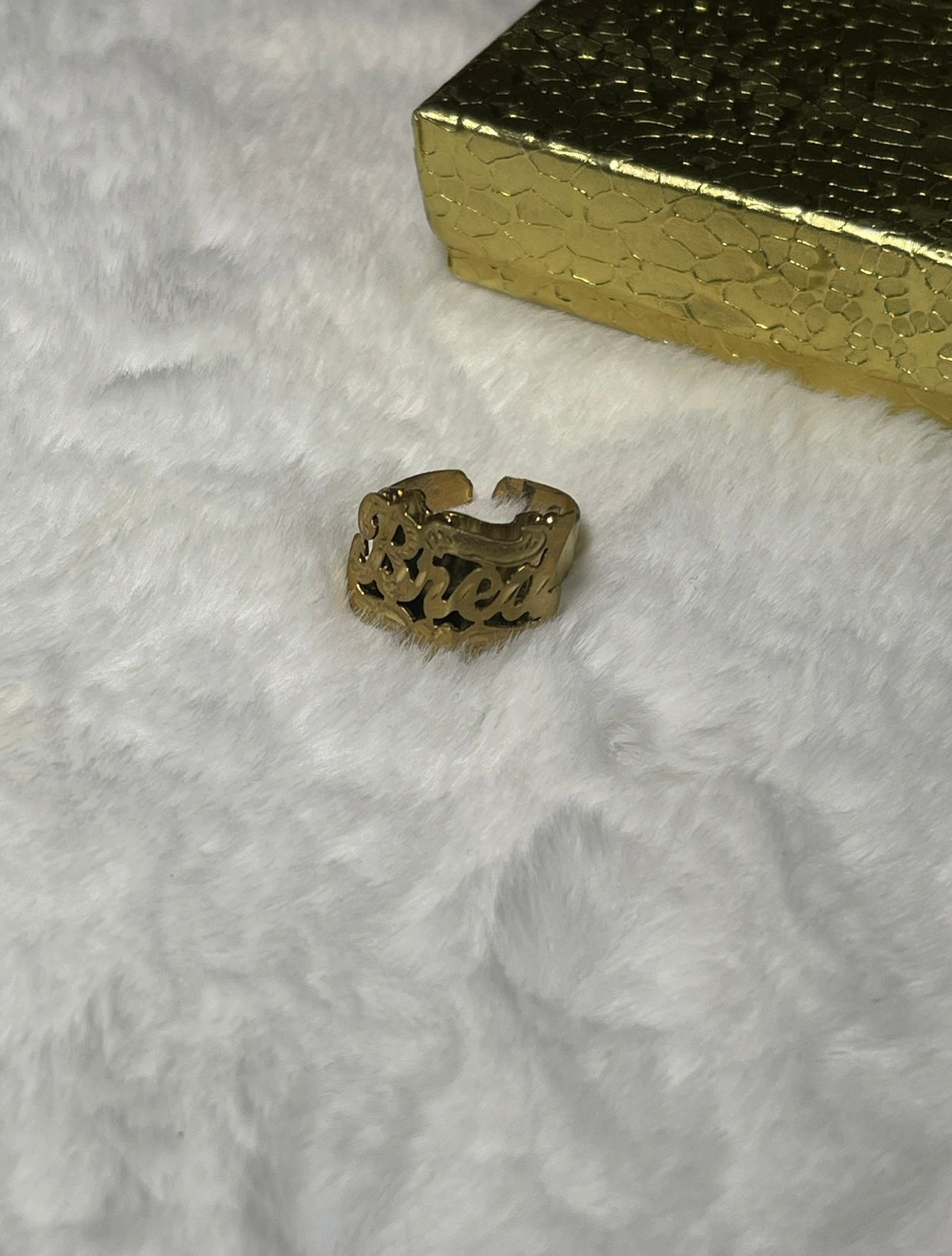 10k Personalized Double Plated Ring (Adjustable) - Lovelace Cut
