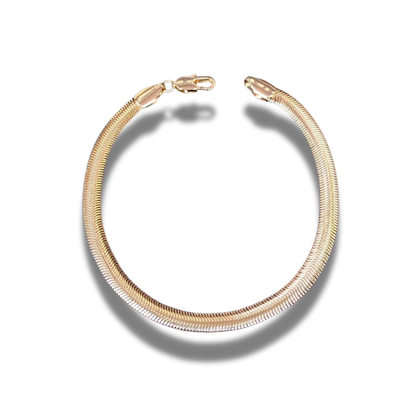 18k Gold Filled Maui Herringbone Bracelet - Lovelace Cut