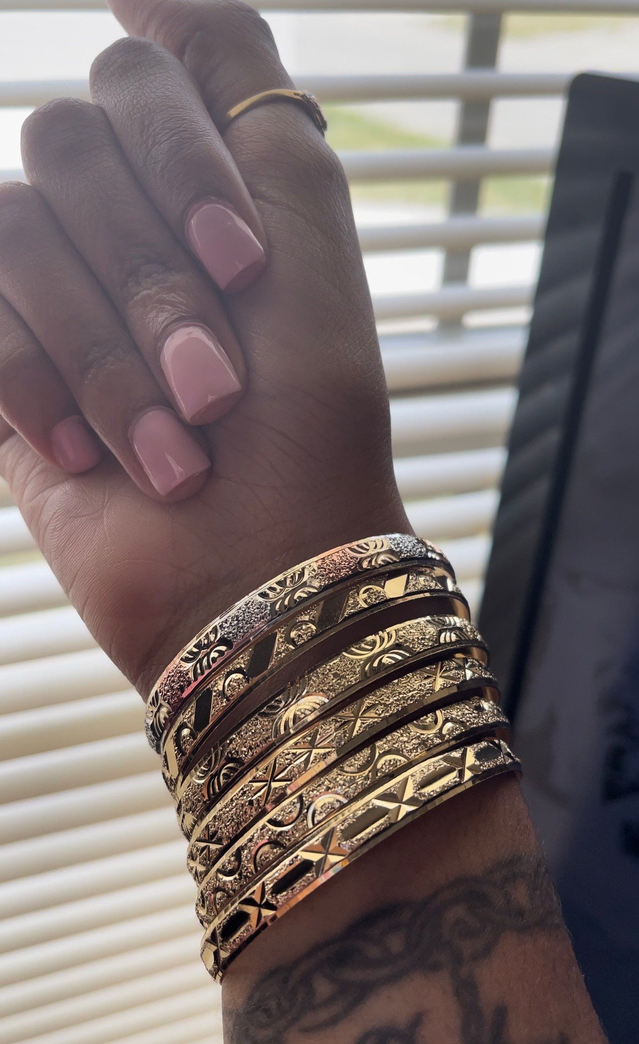 Gold Plated Indian Bangles (12pk) - Lovelace Cut
