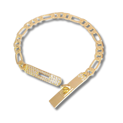 Figaro Glow Lock Bracelet - Lovelace Cut