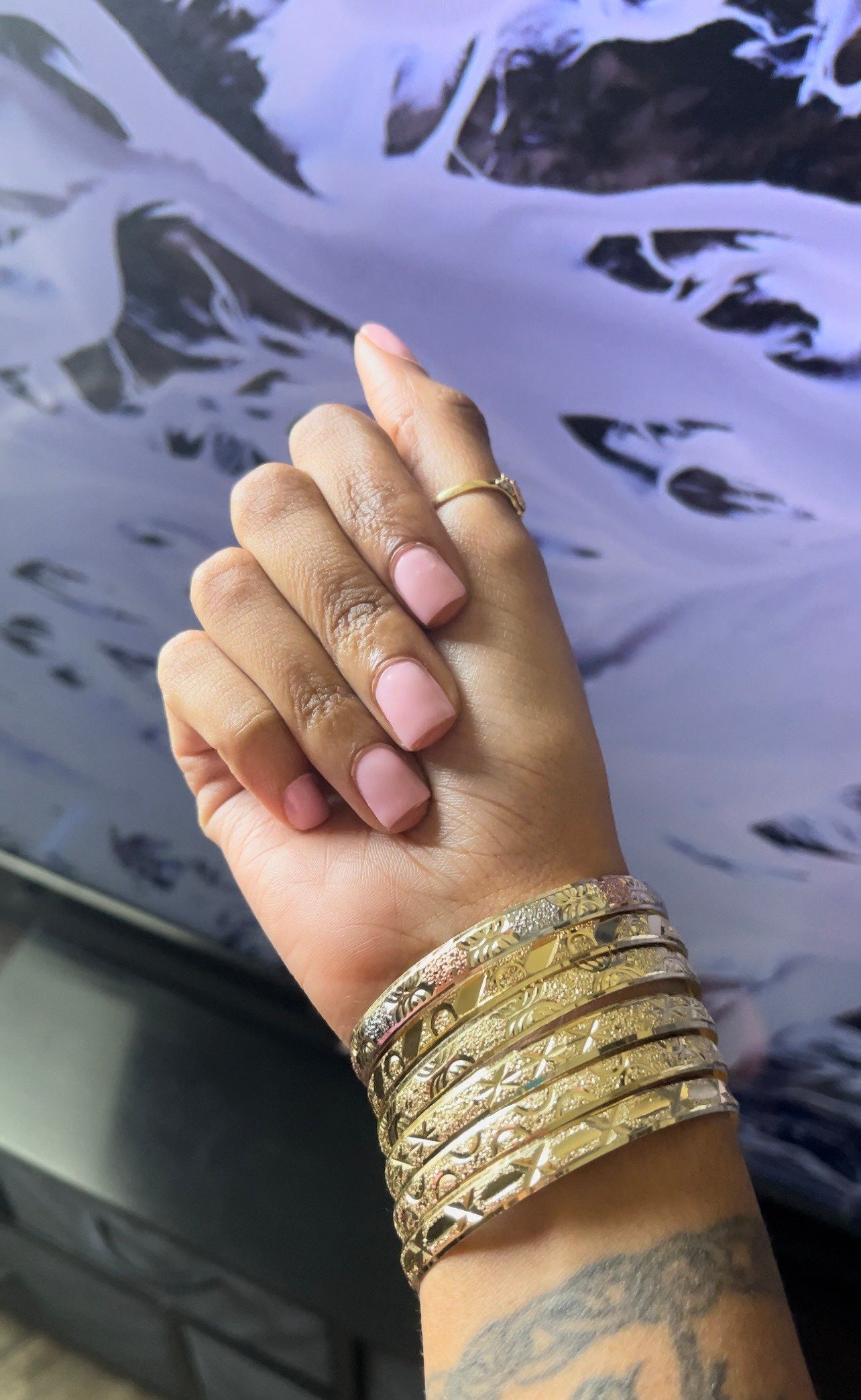 Gold Plated Indian Bangles (12pk) - Lovelace Cut