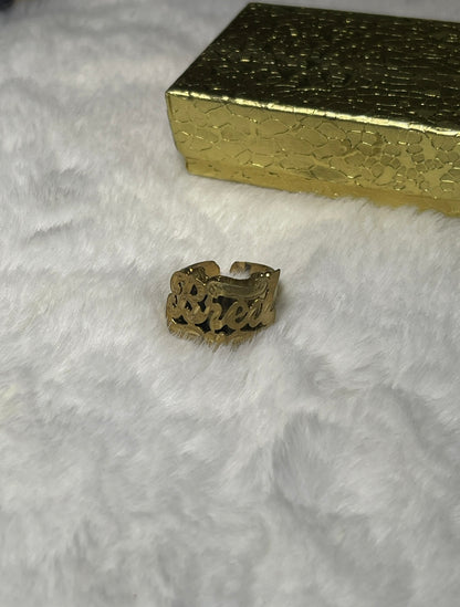 10k Personalized Double Plated Ring (Adjustable) - Lovelace Cut