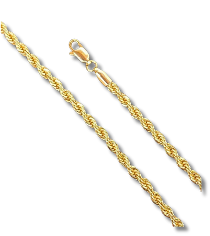 18k Gold Filled Rope Chain (20”) - Lovelace Cut