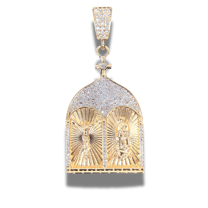 CZ Jesus and Guadalupe Saint Pendant - Lovelace Cut