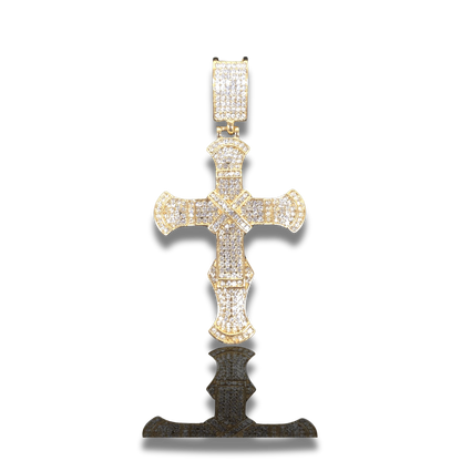 18k Gold Filled Iced Out Normandy Cross - Lovelace Cut