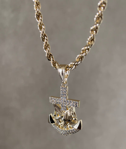Eagle’s Anchor CZ Cross Pendant - Lovelace Cut