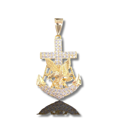 Eagle’s Anchor CZ Cross Pendant - Lovelace Cut