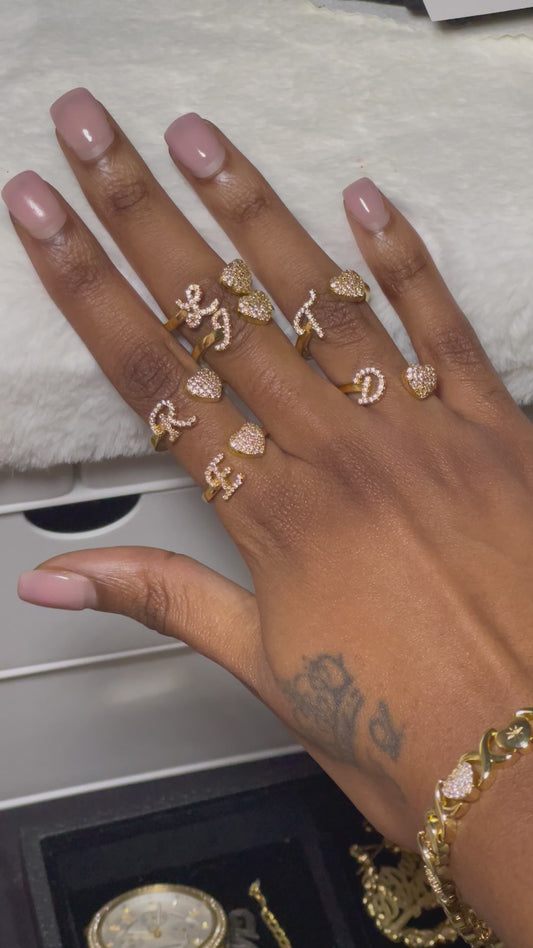 The Love Letter - Initial Heart Ring