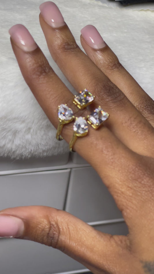 Signature Split CZ Open Ring (Adjustable)